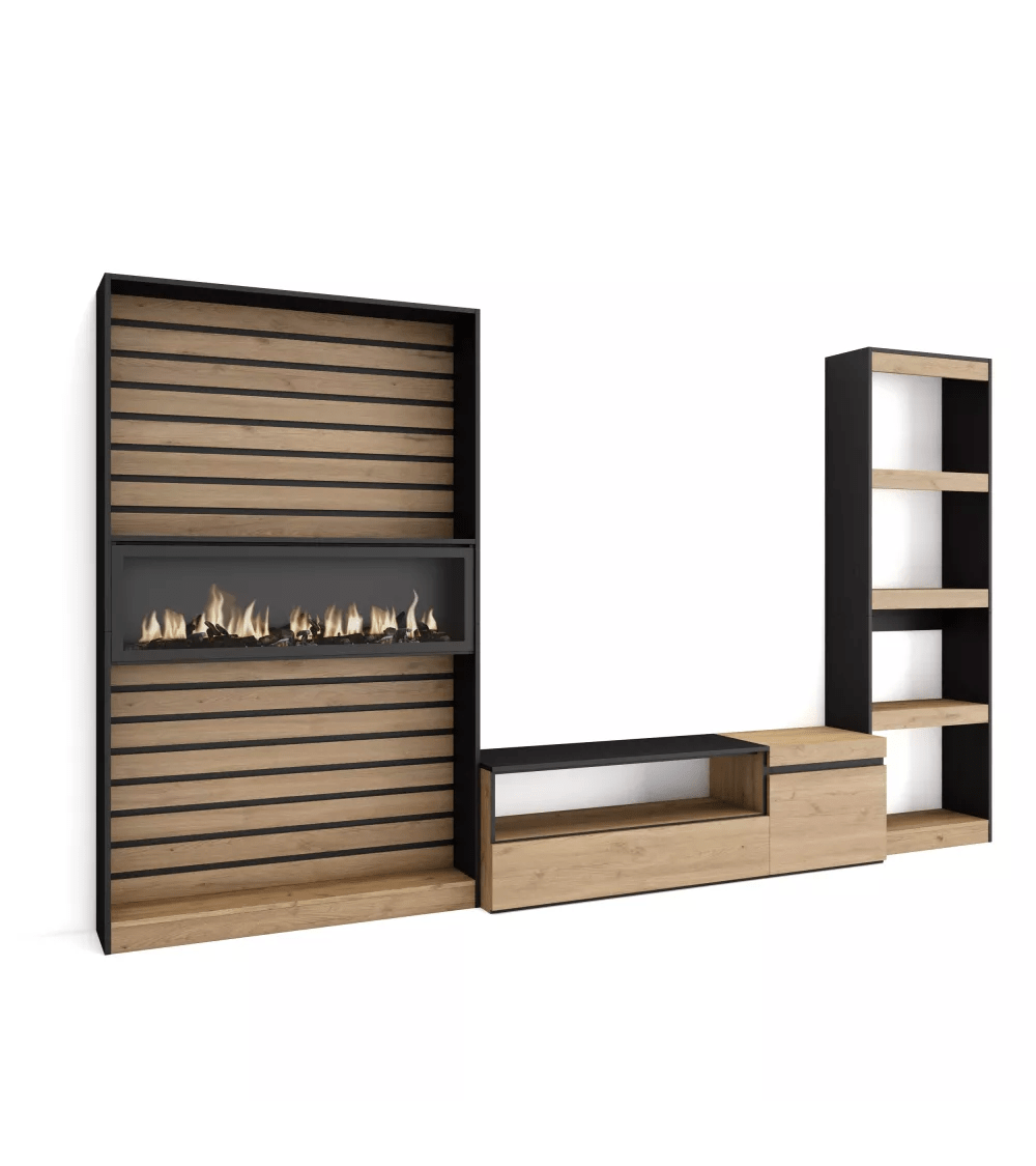 Mueble Salón TV Chimenea